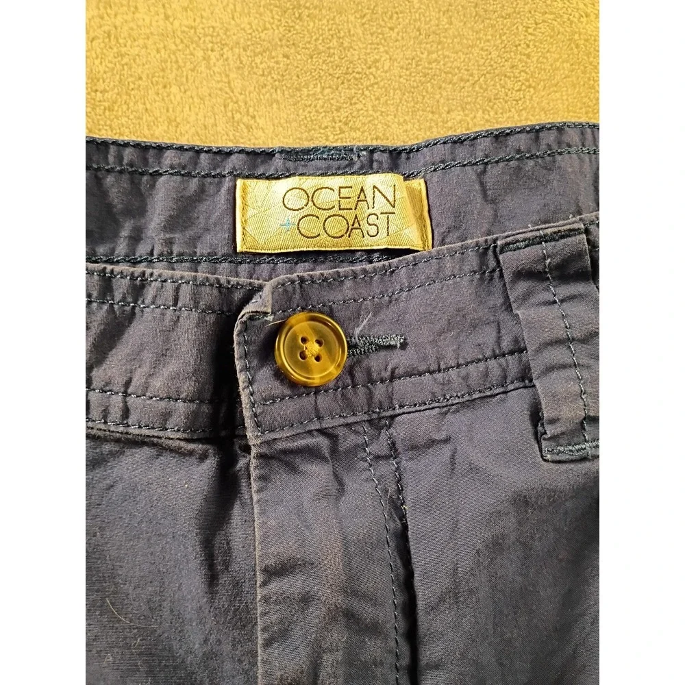 Ocean + Coast Shorts Mens‎ 32 Blue Chino 9 Inseam Lightweight Stretch Casual